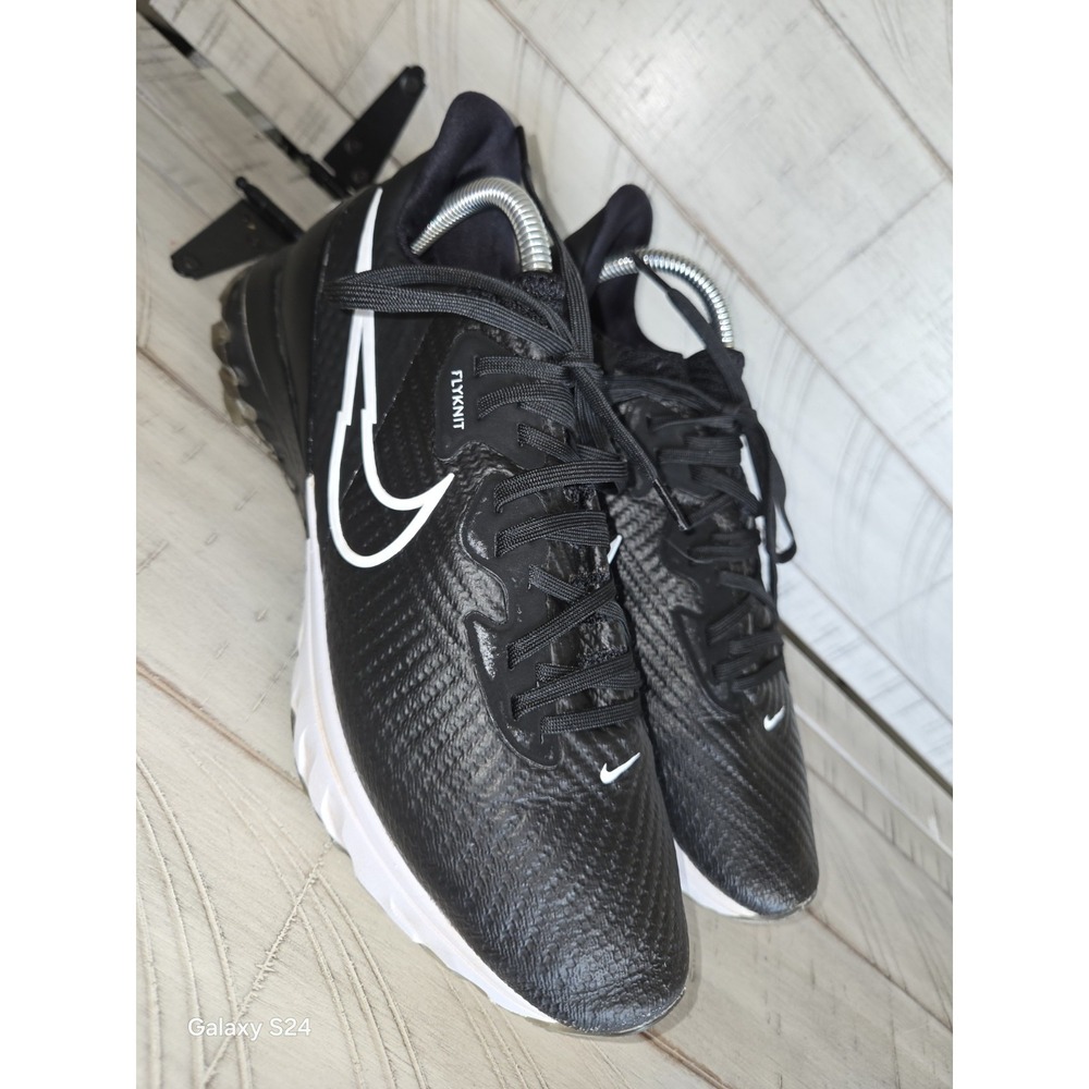 Nike Air Zoom Infinity Tour Golf Shoes Flyknit Black White Mens's Size 9 - Picture 4 of 10